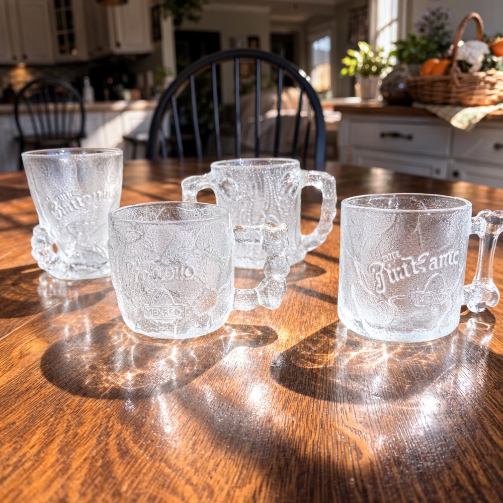 Vintage 1993 McDonald’s Flintstones Collector Glass Mug Set. G13 - Picture 2 of 8